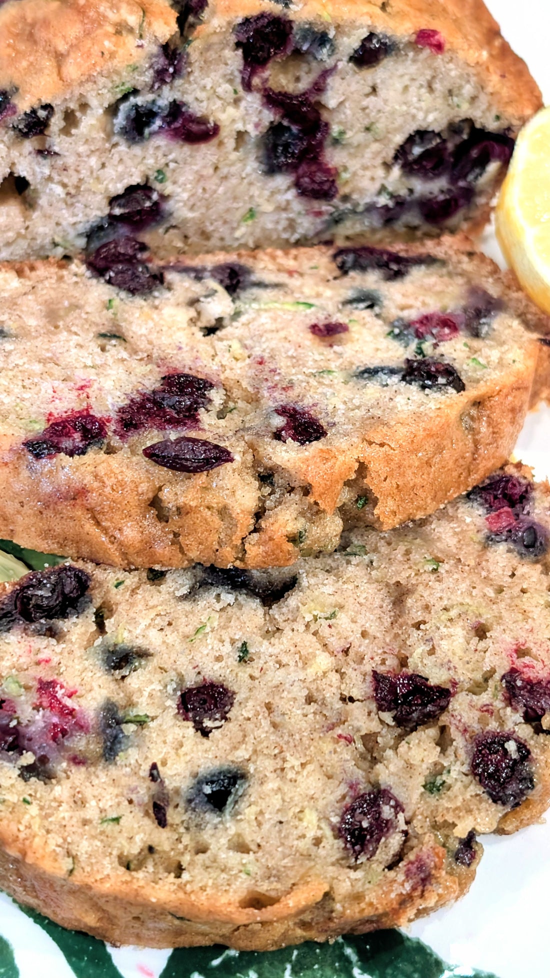 Blueberry Zucchini Olive Oil Bread